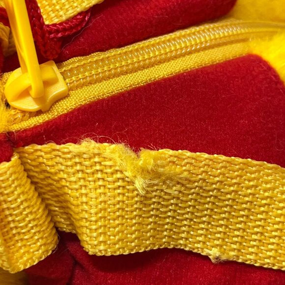 Disney Winnie The Pooh 16" Plush Backpack Vintage Yellow Straps Zipper Back - Picture 8 of 10